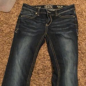 Buckle Black Bootcut Jeans.